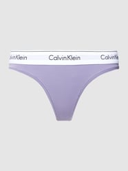 String mit elastischem Logo-Bund von Calvin Klein Underwear Lila - 4