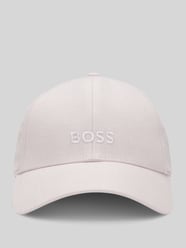 Baseballpet van linnen met labelstitching van BOSS Fuchsia - 42