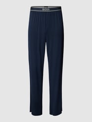 Pyjama-Hose mit elastischem Logo-Bund von BOSS Blau - 48