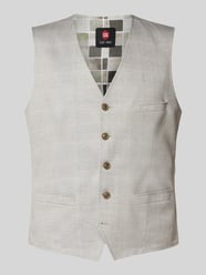 Gilet met strookzakken, model 'Mosley' van CG - Club of Gents Beige - 33