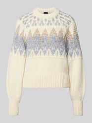 Sweter z dzianiny o kroju regular fit z mieszanki wełny model „FAROMBO” od BOSS Orange - 12