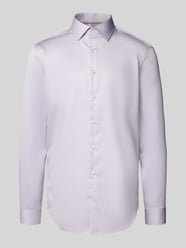Koszula biznesowa o kroju slim fit z kołnierzykiem typu kent od Jake*s - 15