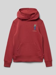 Hoodie mit Label-Print von Levi’s® Kids Bordeaux - 34