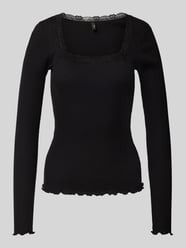 Slim fit shirt met lange mouwen van puur katoen, model 'XENA' van Only - 4