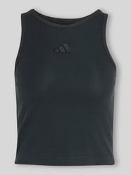 Cropped Tanktop aus Baumwoll-Mix in Feinripp von adidas Sportswear - 33