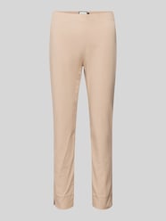 Slim fit stoffen broek in verkorte pasvorm, model 'SABRINA' van SEDUCTIVE Beige - 8