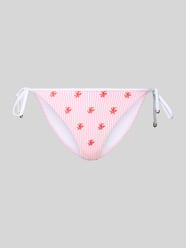 Figi bikini z seersuckeru z wiązanymi troczkami od Tommy Hilfiger Fuksjowy - 21