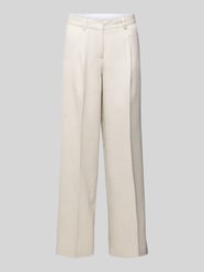 Straight Leg Stoffhose mit Bundfalten von Milano Italy - 2