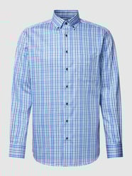 Business-Hemd mit Vichy-Karo von Eterna Blau - 34