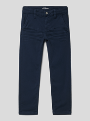 Stoffhose mit Strukturmuster Modell 'REG' von s.Oliver RED LABEL Blau - 4