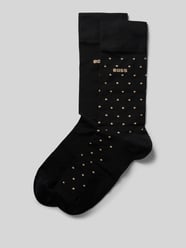 Socken mit Label-Stitching Modell 'Gift' im 2er-Pack von BOSS Schwarz - 2