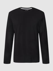 Longsleeve mit geripptem U-Ausschnitt von Lacoste Schwarz - 9