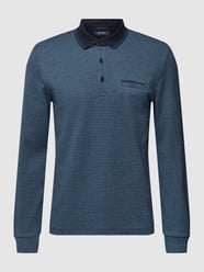 Poloshirt mit Allover-Muster von Pierre Cardin Blau / Türkis - 12
