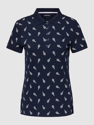 Poloshirt met all-over motief van Montego Blauw / turquoise - 16