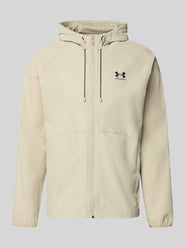 Regular Fit Jacke mit Logo-Print Modell 'Vibe' von Under Armour Beige - 34