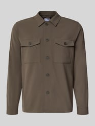 Overhemdjack met knoopsluiting van Lindbergh Beige - 33