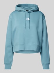 Cropped Hoodie mit Logo-Stitching von The North Face Blau - 4