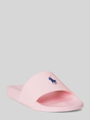 Klapki basenowe z nadrukiem z logo od Polo Ralph Lauren Fuksjowy - 24