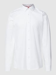 Slim fit zakelijk overhemd met kentkraag, model 'Ekoy' van HUGO Wit - 45