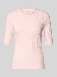 t-shirt in riblook model 'Savka' van OPUS Fuchsia - 6