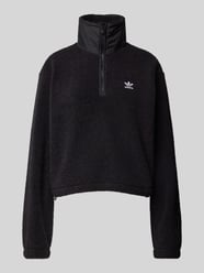 Sweatshirt mit Label-Stitching von adidas Originals Schwarz - 36