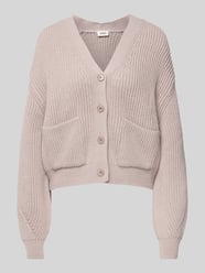 Oversized gebreid jack met knoopsluiting van Drykorn Beige - 29