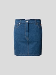 Jeansrock mit Logo-Schriftzug von MSGM Blau - 14