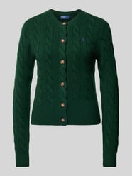 Wollcardigan mit Zopfmuster von Polo Ralph Lauren Grün - 5