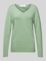 Gebreide pullover met afgeronde V-hals van Christian Berg Woman Groen - 23