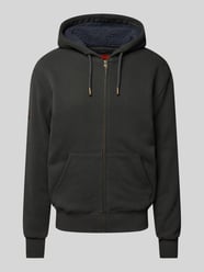 Sweatjacke mit Label-Stitching Modell 'Borg' von Superdry Schwarz - 4