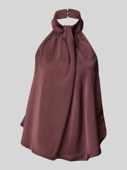 Blusentop mit Neckholder Modell 'Zuzela' von mbyM Bordeaux - 1