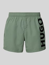 Badehose mit Label-Print Modell 'ABAS' von HUGO Grün - 2