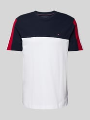 T-Shirt mit Logo-Stitching von Tommy Hilfiger Blau - 38