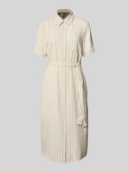 Tailliertes Freizeitkleid mit Bindegürtel Modell 'PIA' von Pieces Beige - 28