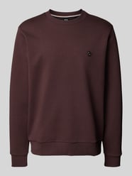 Sweatshirt mit Label-Patch Modell 'Sharpe' von BOSS Bordeaux - 43