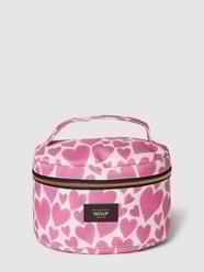 Kosmetiktasche mit Allover-Motiv-Print Modell 'Pink Love' von WOUF Pink - 3