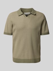 Regular Fit Poloshirt mit V-Ausschnitt Modell 'CEASTON' von Jack & Jones Premium Beige - 45