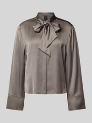 Regular fit strikblouse met blinde knoopsluiting van Marc Cain Beige - 19