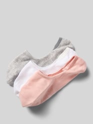 Sokken met logostitching in een set van 3 paar, model 'Footie' van CK Calvin Klein Fuchsia - 16