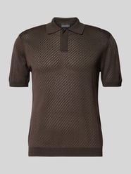 Slim Fit Poloshirt mit Strukturmuster von Emporio Armani - 9