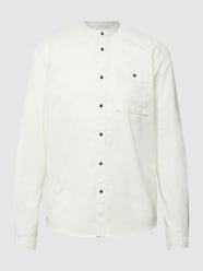 Relaxed Fit Freizeithemd aus Baumwolle mit Stehkragen von Tom Tailor Denim Weiß - 25