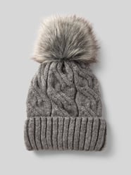 Strickmütze mit breitem Umschlag und Bommel von Kurt Beines - 9