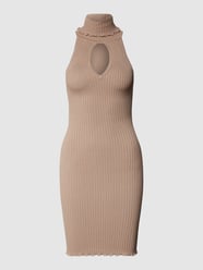 Knielange jurk in riblook van Guess Wit - 47