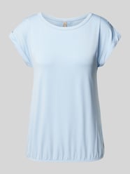 T-Shirt mit Kappärmeln Modell 'Marica' von Soyaconcept Blau - 3