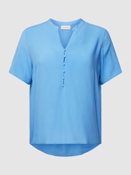 Blusenshirt mit Knopfleiste Modell 'ELINA' von ONLY CARMAKOMA Blau - 48