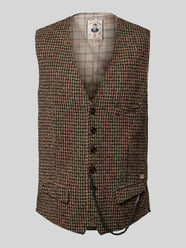 Gilet met klepzakken, model 'Mitch' van CG - Club of Gents Bruin - 38