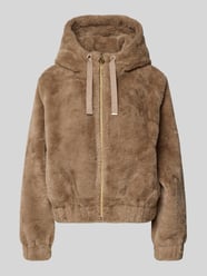 Regular Fit Webpelzjacke mit Kapuze von s.Oliver BLACK LABEL Beige - 33