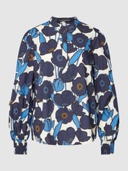 Overhemdblouse met bloemenmotief van Luisa Cerano Blauw / turquoise - 24