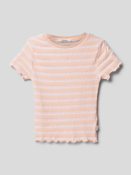 T-shirt met streepmotief, model 'MARGIN' van Garcia Oranje - 7