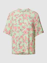 Blouse van viscose met bloemenprint van Jake*s Casual Groen - 37